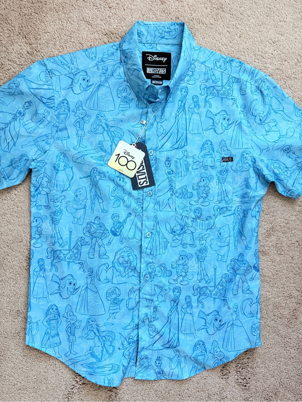 New RSVLTS The Roosevelts Exclusive Disney 100 Sketches to Screen Kuneflex Shirt